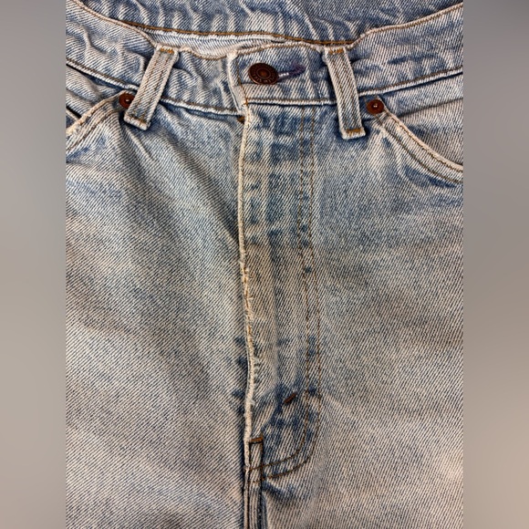 Levi’s Vintage 1980’s Orange Tag Denim Distressed Cutoffs short Short Size - Picture 4 of 12